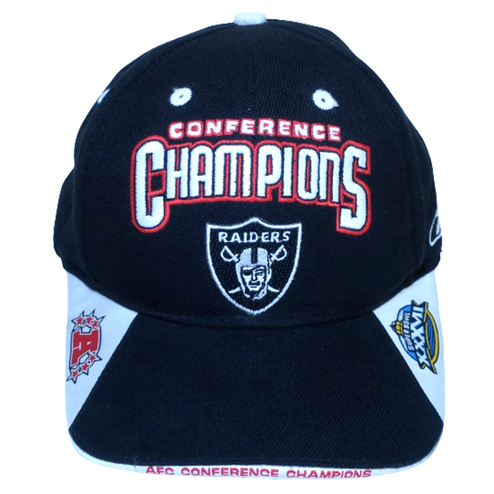 VTG Oakland Raiders Hat 2002 AFC Conference Champions NFL Super Bowl XXXVII Cap